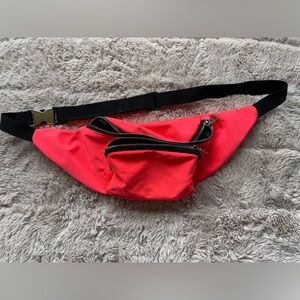 Hot Pink Fanny Pack w Metal Hardware